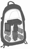 Vanguard Pampas 57 Digital Camera Backpack Red and Black
