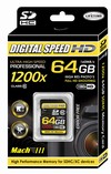 Digital Speed 1200X 64GB Professional High Speed Mach III 160MB/s Error Free (SDHC) HD Memory Card Class 10