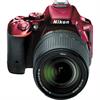 Nikon D5500 24.2 Megapixel DSLR Camera W/ 18-140mm Lens (Red)